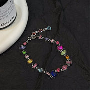 Zircon Necklace and High-grade Color Crystal Bracelet