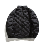 Retro Loose Embossed Down Jacket |puffer jacket outfit