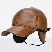 Adjustable Unisex Genuine Leather Baseball Cap